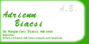 adrienn biacsi business card